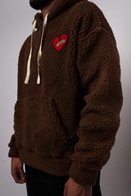 Load image into Gallery viewer, Brown sherpa hoodie