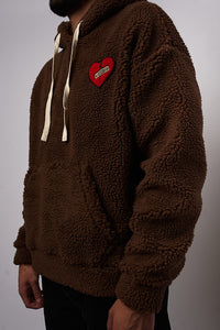 Brown sherpa hoodie