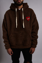 Load image into Gallery viewer, Brown sherpa hoodie