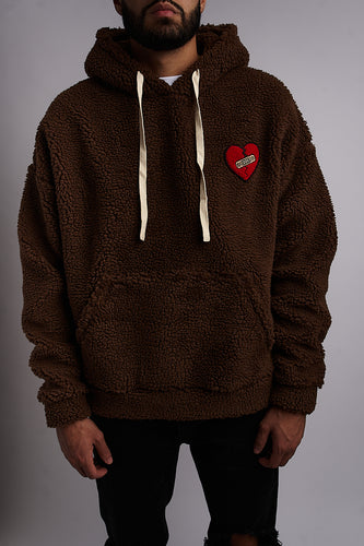 Brown sherpa hoodie