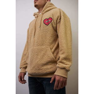 Sherpa fleece hoodie