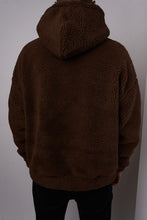 Load image into Gallery viewer, Brown sherpa hoodie