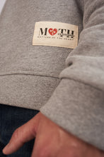 Load image into Gallery viewer, Grey chenille patch crewneck